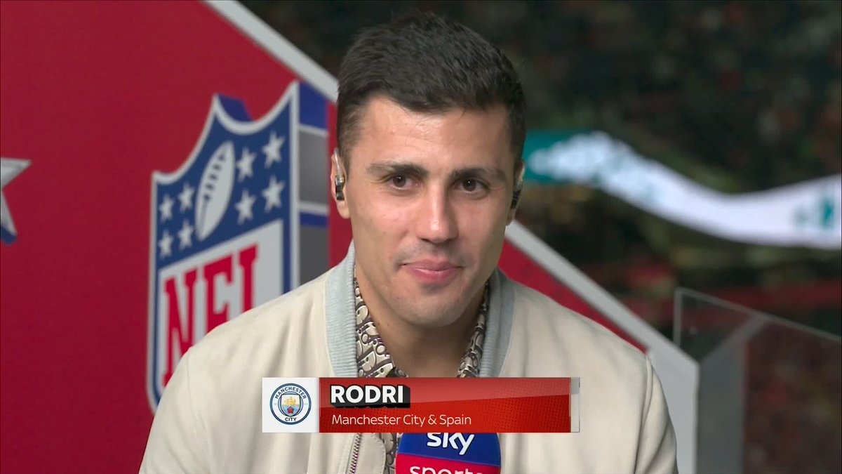 "Very happy to be here" 😁 Manchester City midfielder Rodri on being at Super Bowl 59 🏈