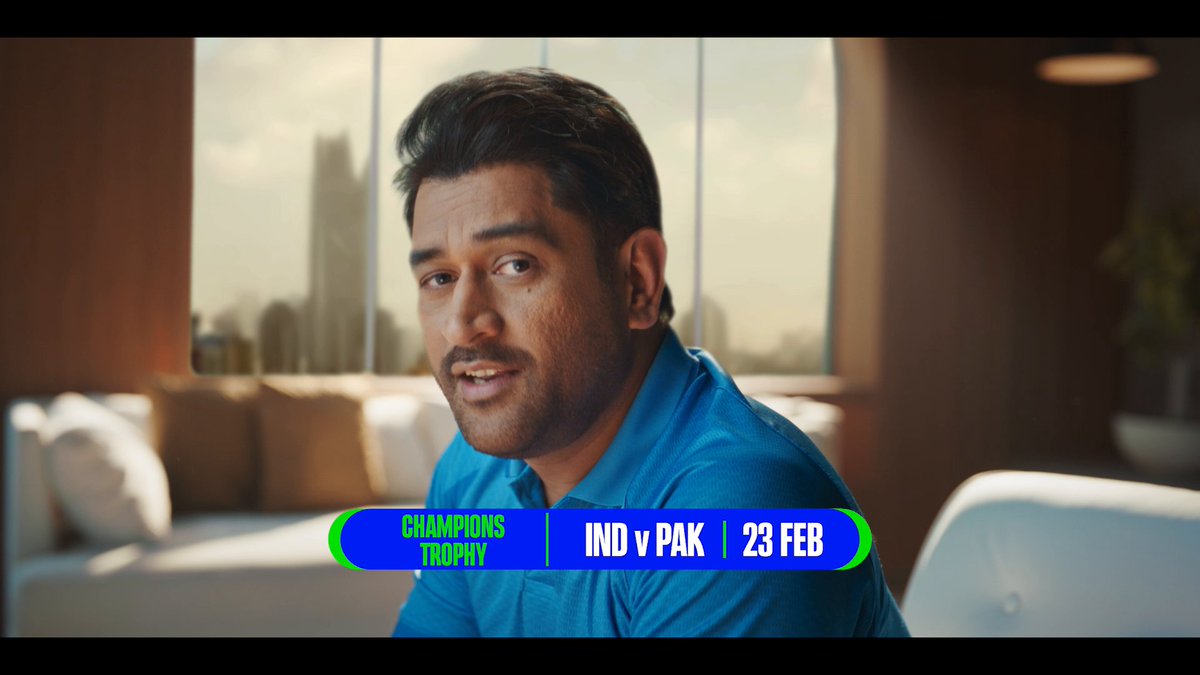 MS DHONI IN INDIA vs PAKISTAN CHAMPIONS TROPHY PROMO 🐐 - The Brand of Thala...!!!!