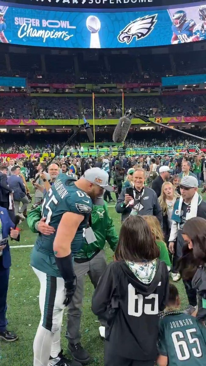 Lane Johnson and Bradley Cooper celebrating 🎉 Lane Johnson | #SBLIX