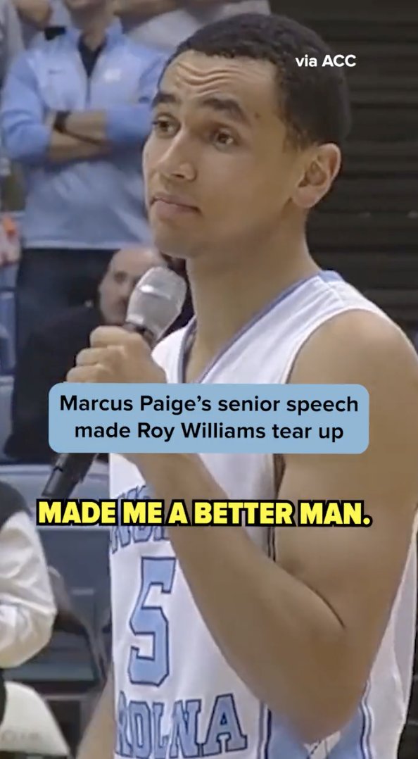Bigger than basketball “I’m a 10 times better man than I was when I got here” Throwback to this emotional speech Marcus Paige face on UNC Senior Night Stud