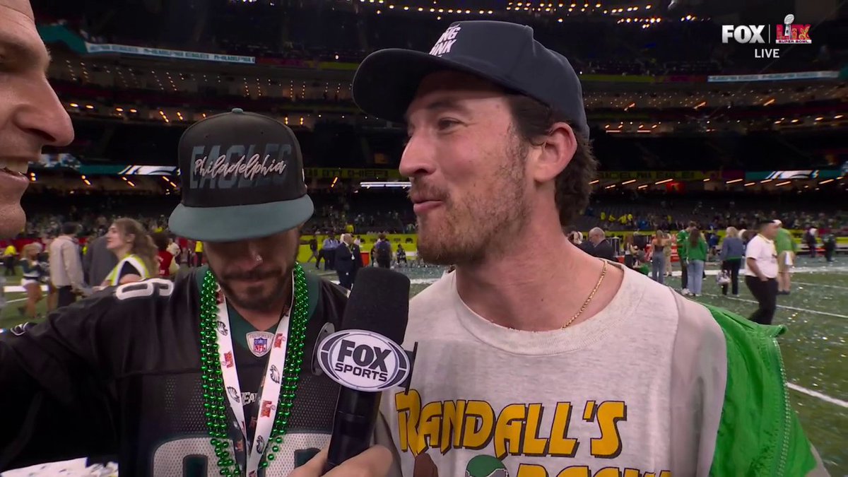 "The team just kept getting stronger." 💪 Actor and lifelong Philadelphia Eagles fan Miles Teller speaks with Peter Schrager following the Birds Super Bowl victory.