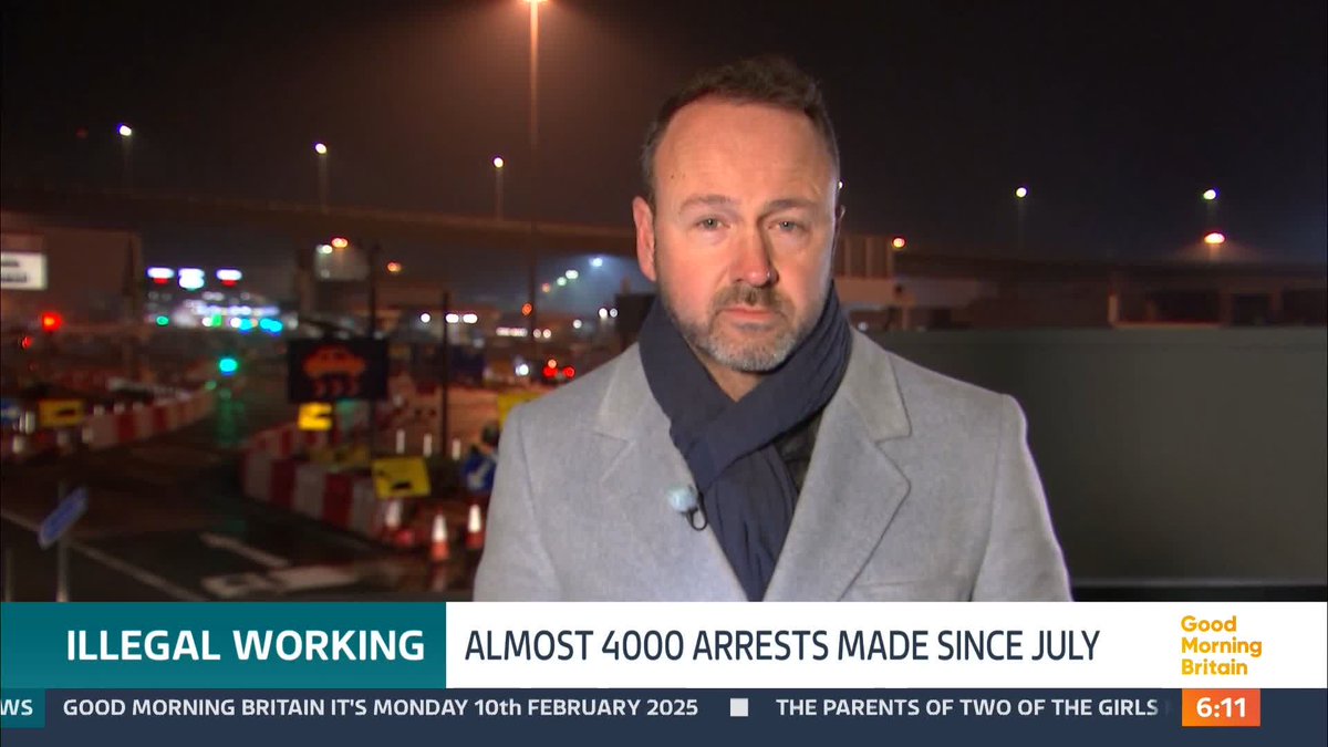 Almost 4,000 people working illegally in Britain have been arrested in raids on nail bars, car washes and restaurants since July, as part of a government crackdown on illegal migration. @swainitv has the latest.