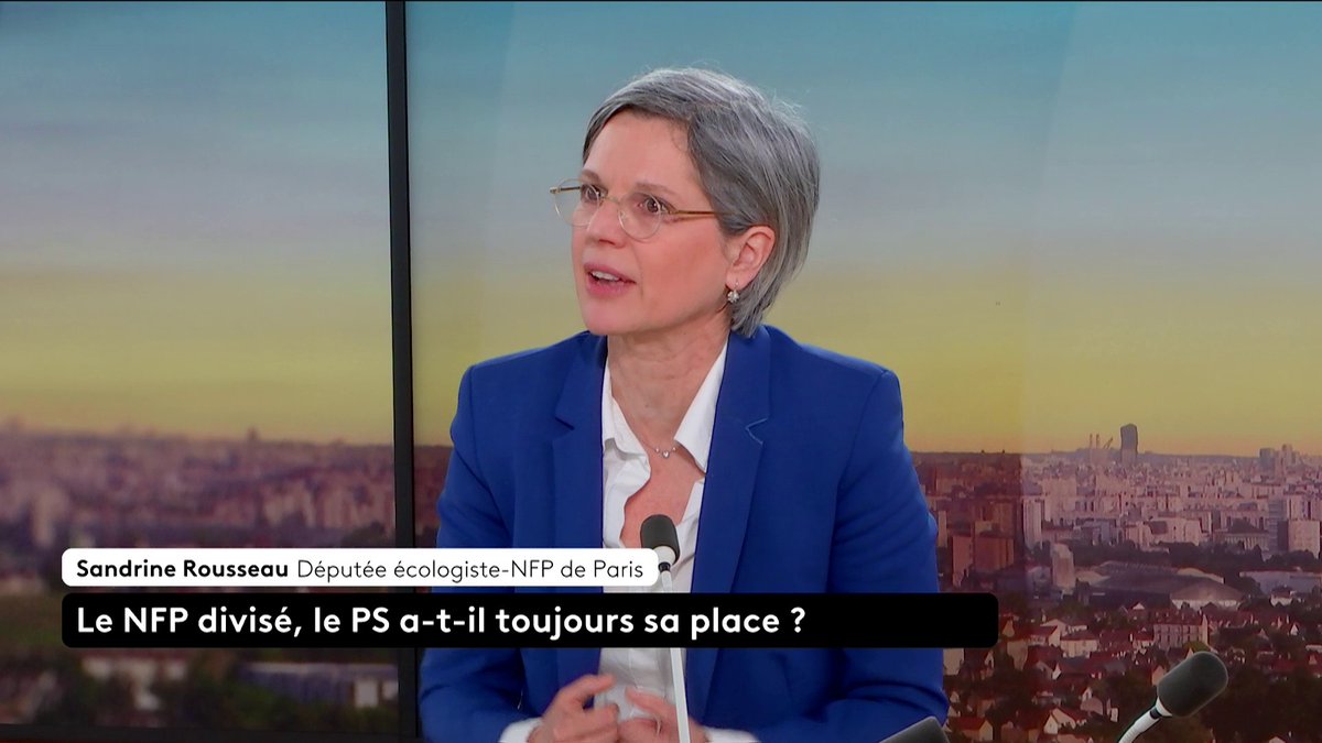 🗣 "Il ne faudrait pas que l'on soit la gauche la plus bête du monde et j'ai l'impression qu'on est sur le chemin de l'être" déclare la députée écologiste-NFP Sandrine Rousseau, alors que le #PS et #LFI se divisent au sein du #NFP.