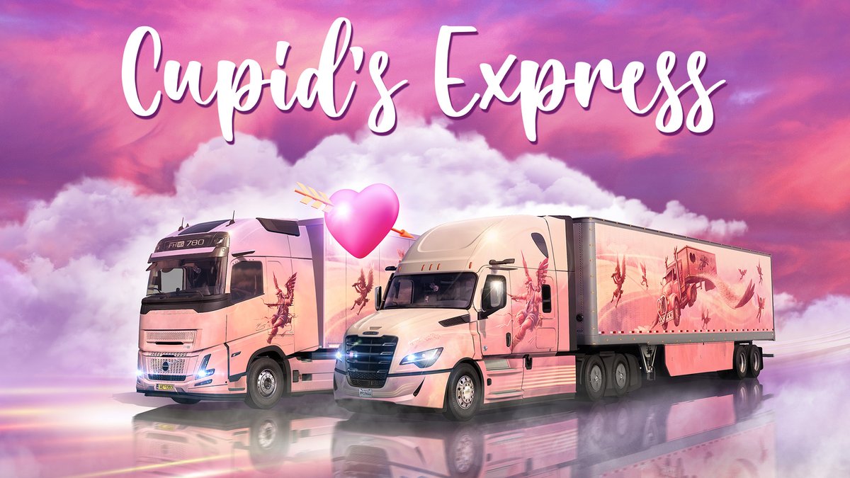 All aboard Cupid's Express! 🚂💘 Starting now, you can celebrate Valentine's Day with us by taking part in our World of Trucks event - the Cupid's Express - and earn unique rewards for your truck! 🚛💝 Find out more here 👇
