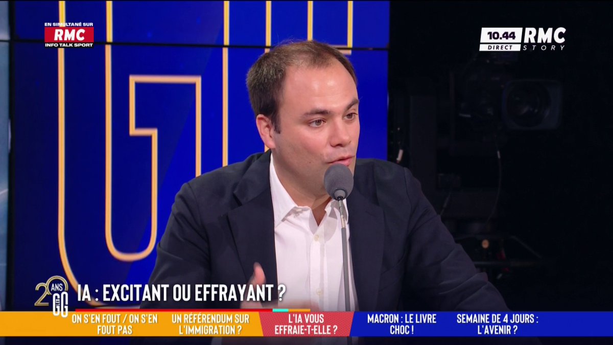 🤖 IA : "Ça va abêtir les Hommes" 🗣️ Charles Consigny : "L'IA va réduire l'intelligence humaine, comme les smartphones et Google. Ça va abêtir les hommes." #GGRMC
