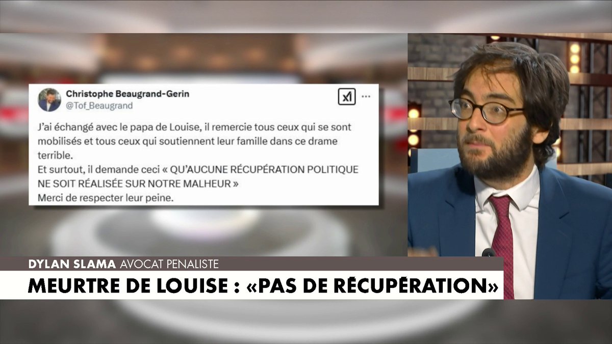 La famille de Louise souhaite éviter «toute récupération politique», l'avocat Dylan Slama réagit :«On a l'impression que si ce n'est pas lié à une OQTF, c'est la faute à personne. Il n'y a pas que le problème des OQTF qui peut aboutir à des drames» dans #MorandiniLive.