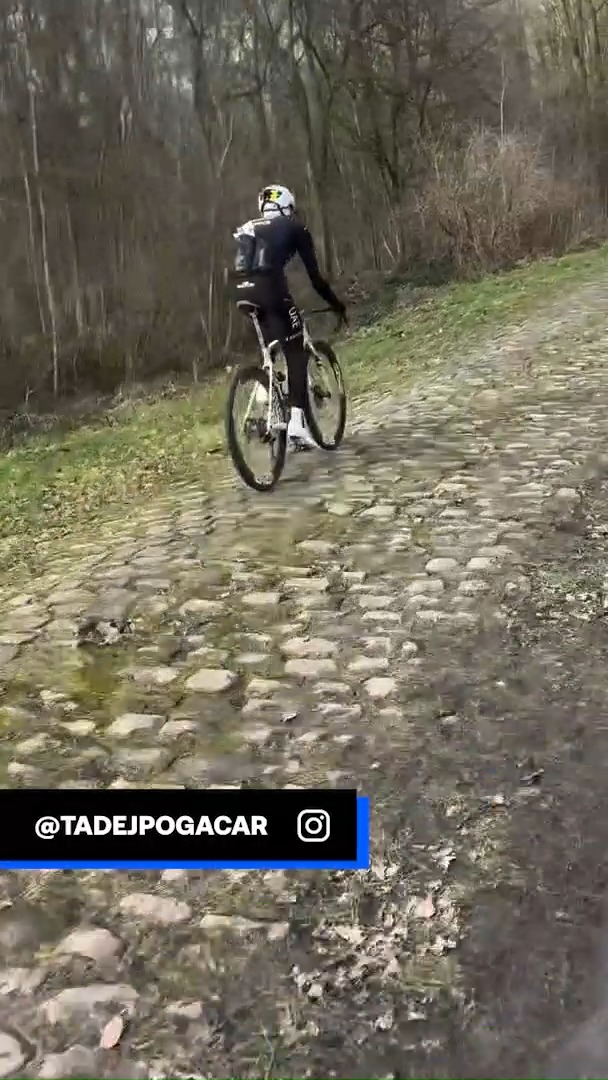 🔥 POGACAR DEVORANDO PAVÉ EN EL INFIERNO DEL NORTE 🔥 ¿Le veremos debutar próximamente en la París-Roubaix? 👀👀👀