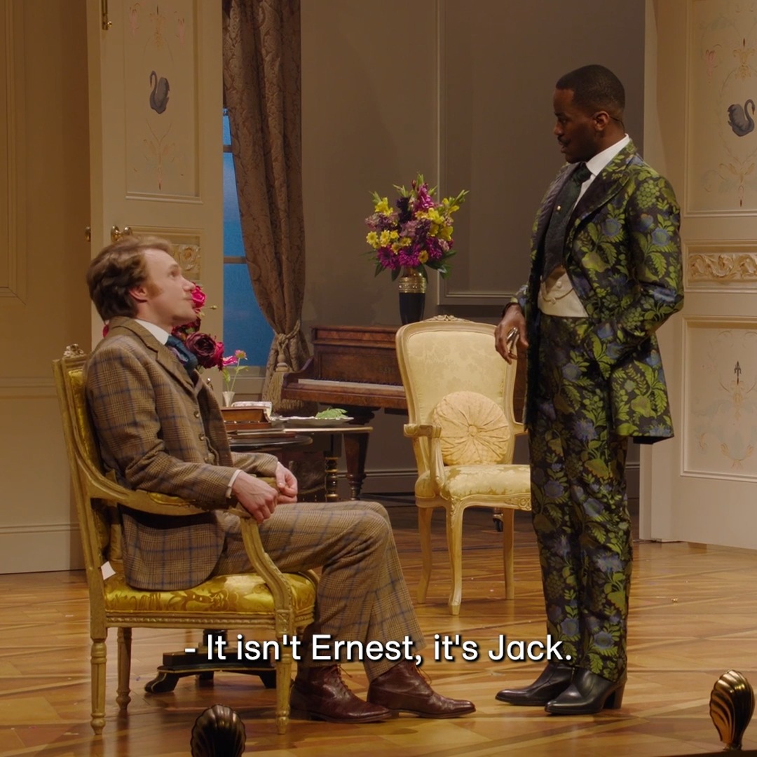 'But why does your aunt call you her uncle?'😅 Ncuti Gatwa and Hugh Skinner in The Importance of Being Earnest, in cinemas worldwide from 20 February.