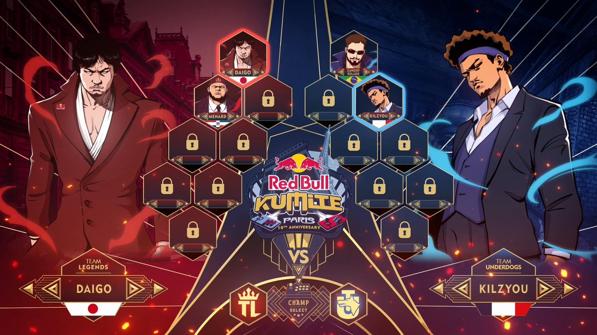 💥 Les 4 premiers joueurs confirmés au Red Bull Kumite 👇 Team Legends : WBG MenaRD🇩🇴(最強) Daigo Umehara Team Underdogs : Kilzyou 2G Zangief_bolado Tu soutiens quelle équipe ? 🔥 Billetterie : 👉 🤝 AGON by AOC PlayStation France @Opel_France #RedBullKumite2025
