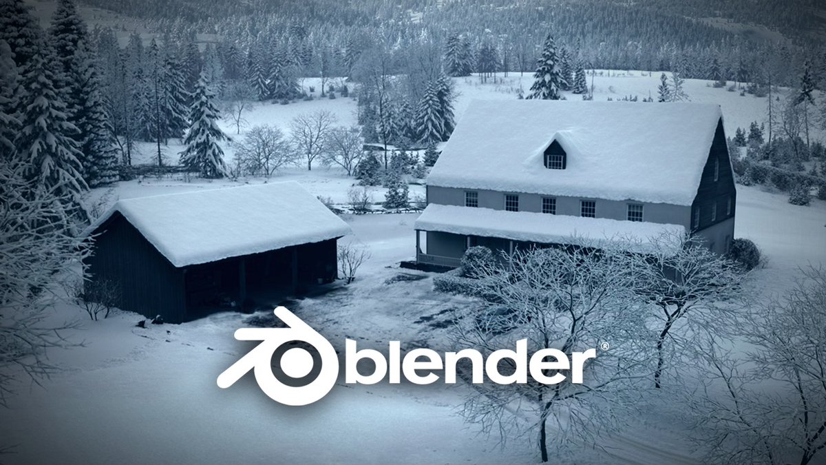 For a French movie, I created this environment in 3D! ❄️ #Blender #b3d #CGI