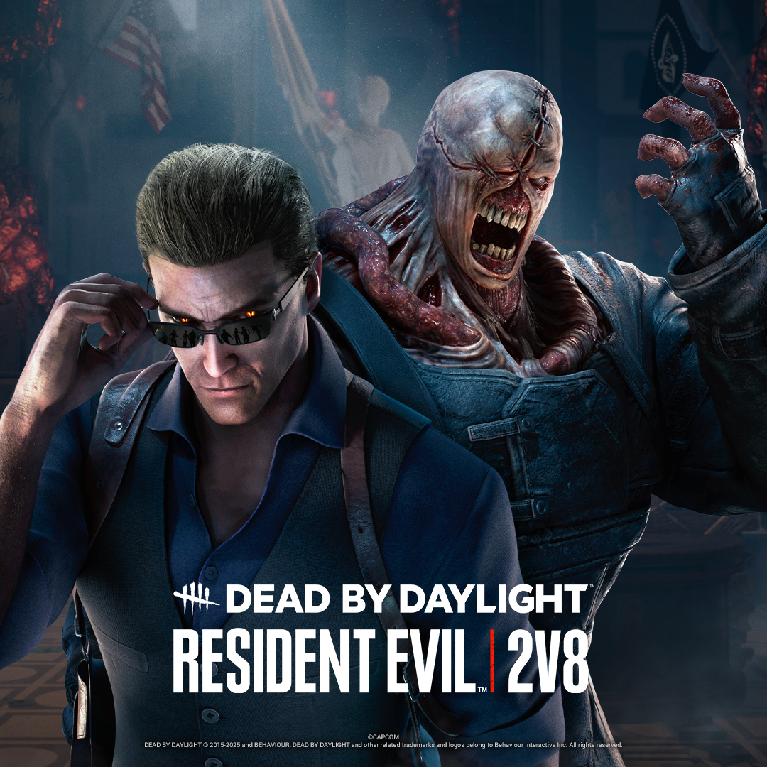 The Nemesis and The Mastermind have united. Dead by Daylight’s 2v8 Game Mode returns with a Resident Evil twist, bringing The Nemesis, The Mastermind, the Raccoon City Police Department, and more into the mix. Learn more 👉