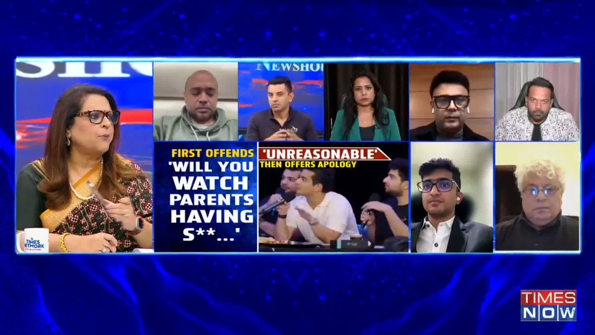 Row over #RanveerAllahbadia's remarks on #IndiasGotLatent He (Ranveer Allahbadia) has apologised for it. It (Ranveer Allahbadia's remarks) has not led to violence... The line is only violence...: Tehseen Poonawalla Official 🇮🇳 THE NEWSHOUR | Navika Kumar