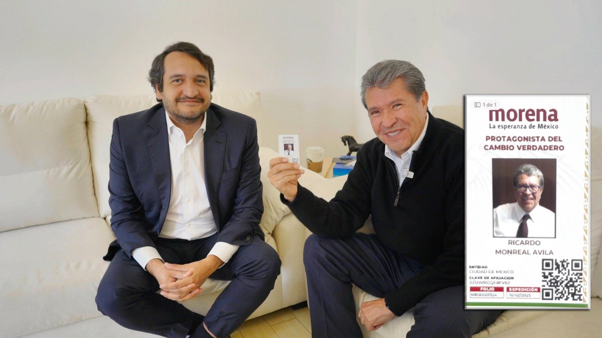 Con mucho gusto y gran orgullo, hoy me reafilié a MORENA, partido que contribuí a fundar. Me alegra mucho recibir a Andy López Beltrán (Andres Manuel Lopez Beltran), amigo, hombre y dirigente dedicado a la causa.