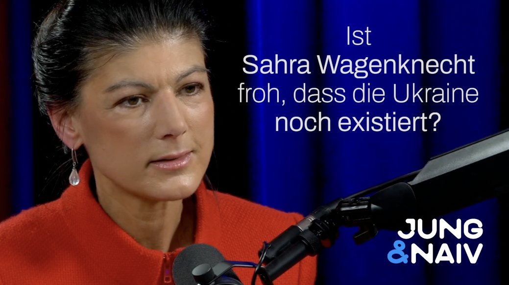 Sahra Wagenknecht will nicht sagen, ob sie froh ist, dass die Ukraine noch existiert.