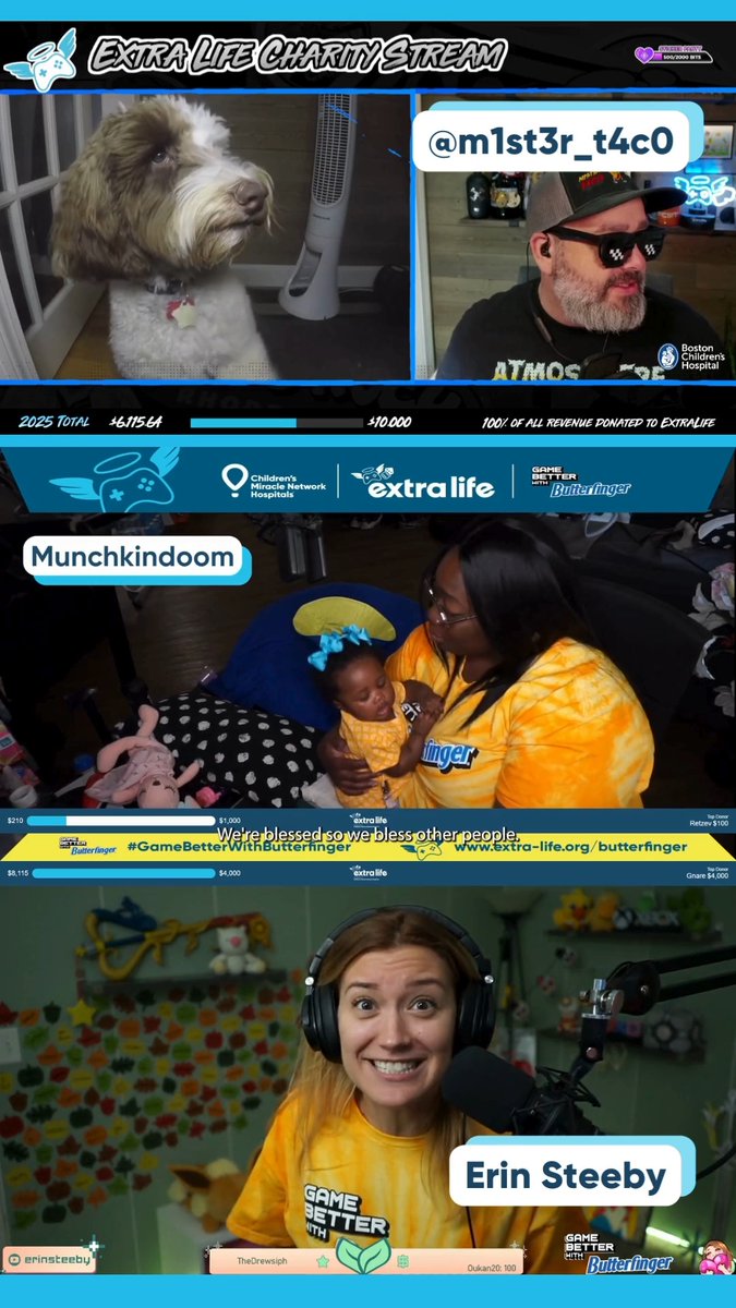 We're showing some love to all the amazing streamers in the #extralife community! 💙🎮 Thank you for choosing to #changekidshealth with us! Not registered for Extra Life? Signing up is easy! 🔗 #gamingforgood
