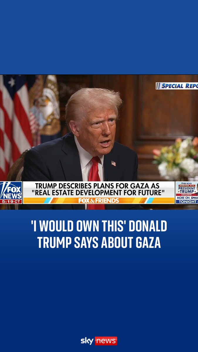 Donald Trump says he plans to build communities "a little bit away from where they are" as he explained his plans for the Gaza Strip and the 1.9 million Palestinians that live there.