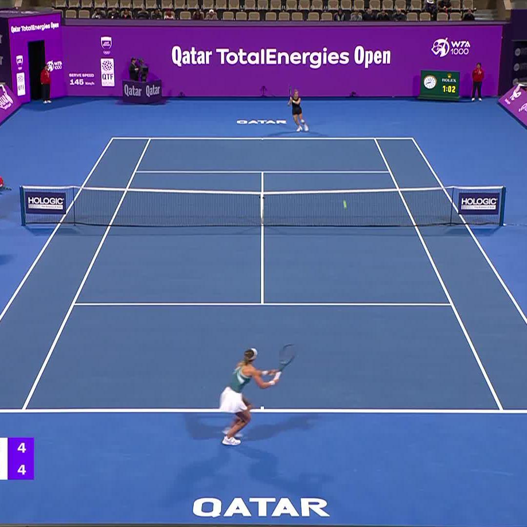 Not on Paula's watch 🥶 Paula Badosa | #QatarTotalEnergiesOpen