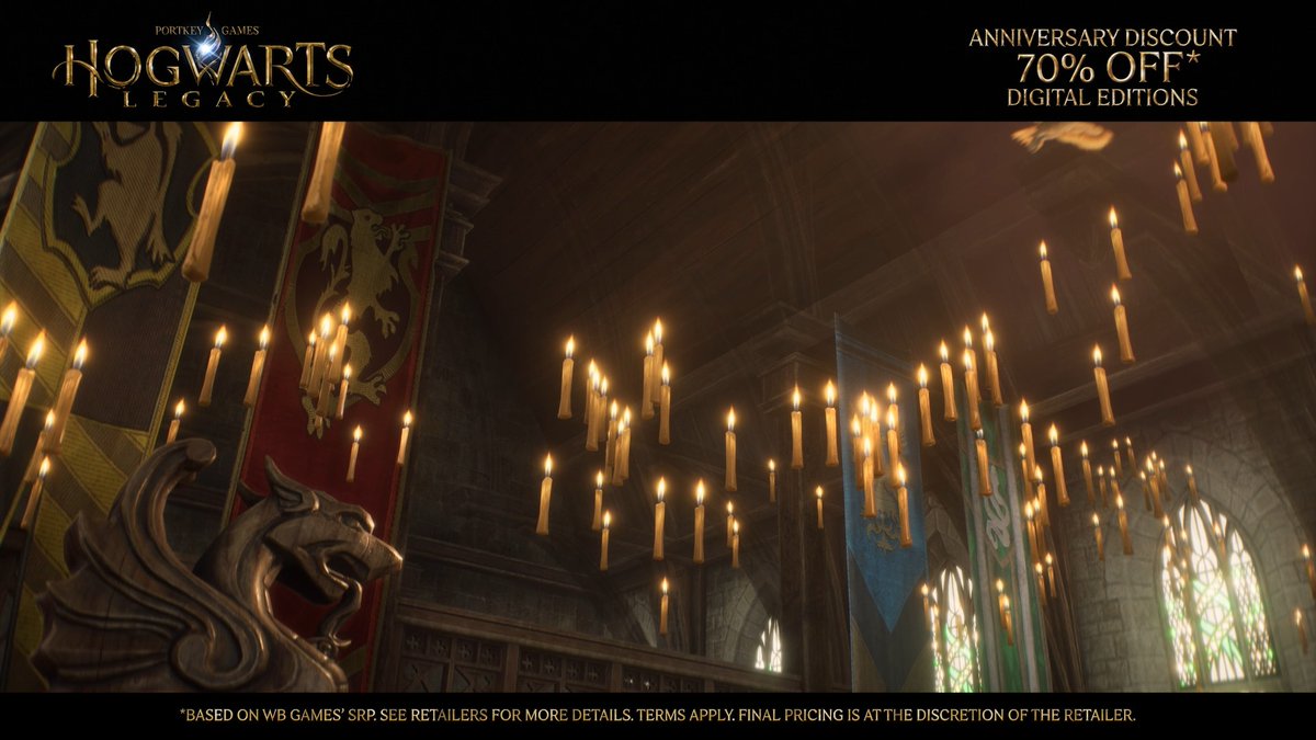Happy Anniversary to #HogwartsLegacy! In honor of the anniversary of its release, celebrate with up to 70% off! Terms apply.