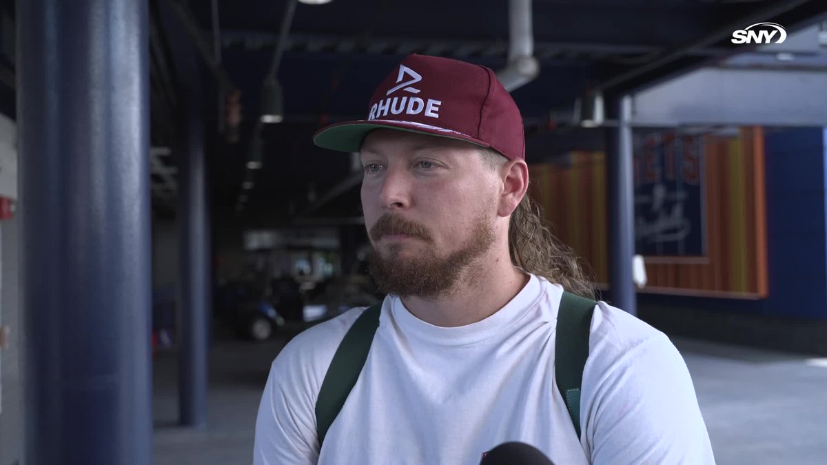 Ryne Stanek talks about what made him want to come back to the Mets: "The clubhouse and the vibe. The team is good, but they were really welcoming for me and my family."