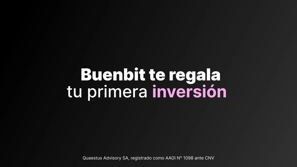 ¡Tu primera inversión te la regala Buenbit! 😱 Te regalamos hasta $10.000 para que empieces a invertir. 🎁 ¿Cómo funciona? 1️⃣ Registrate en Buenbit 2️⃣ Elegí tu regalo: Acciones o Cripto 📈 3️⃣ Depositá al menos $100.000 en los primeros 7 días. 4️⃣ ¡Recibí tu regalo! 🚀 ¡Registrate ahora!