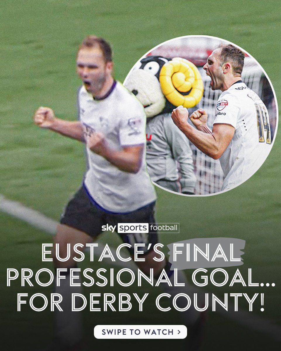 Just look at that celebration! 💥 John Eustace's final goal of his 19-year professional career came for Derby County in 2014... the Blackburn head coach now looks set to return to Pride Park after Rovers "reluctantly" gave Eustace permission to hold talks with the Rams 🔙👀