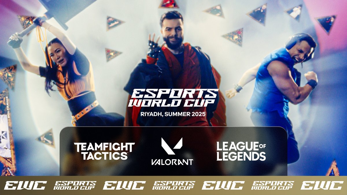 Time to start a Riot 👊 🔹 VALORANT 🔹 League of Legends 🔹 Teamfight Tactics Welcome to #EWC2025!