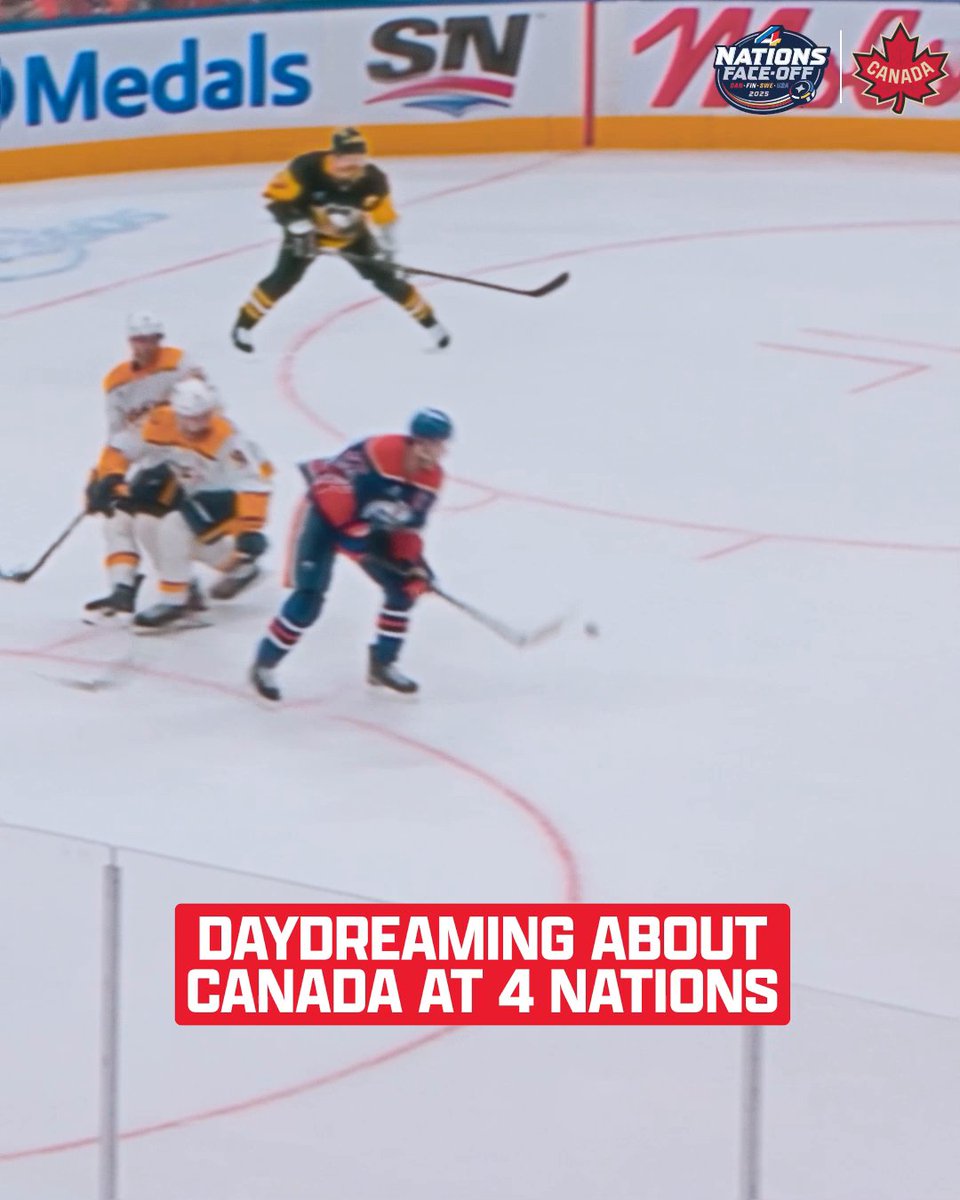 Won't have to dream for much longer. 😍 📺: #4Nations Face-Off begins with Canada vs. Sweden on Wednesday at 8p ET on NHLonTNT, HBO Max Sports, Sportsnet and TVA Sports