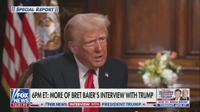 Baier: Do you view JD Vance as your successor in 2028? Trump: No... It's too early Baier: By midterms he'll be looking for an endorsement Trump: *changes subject*
