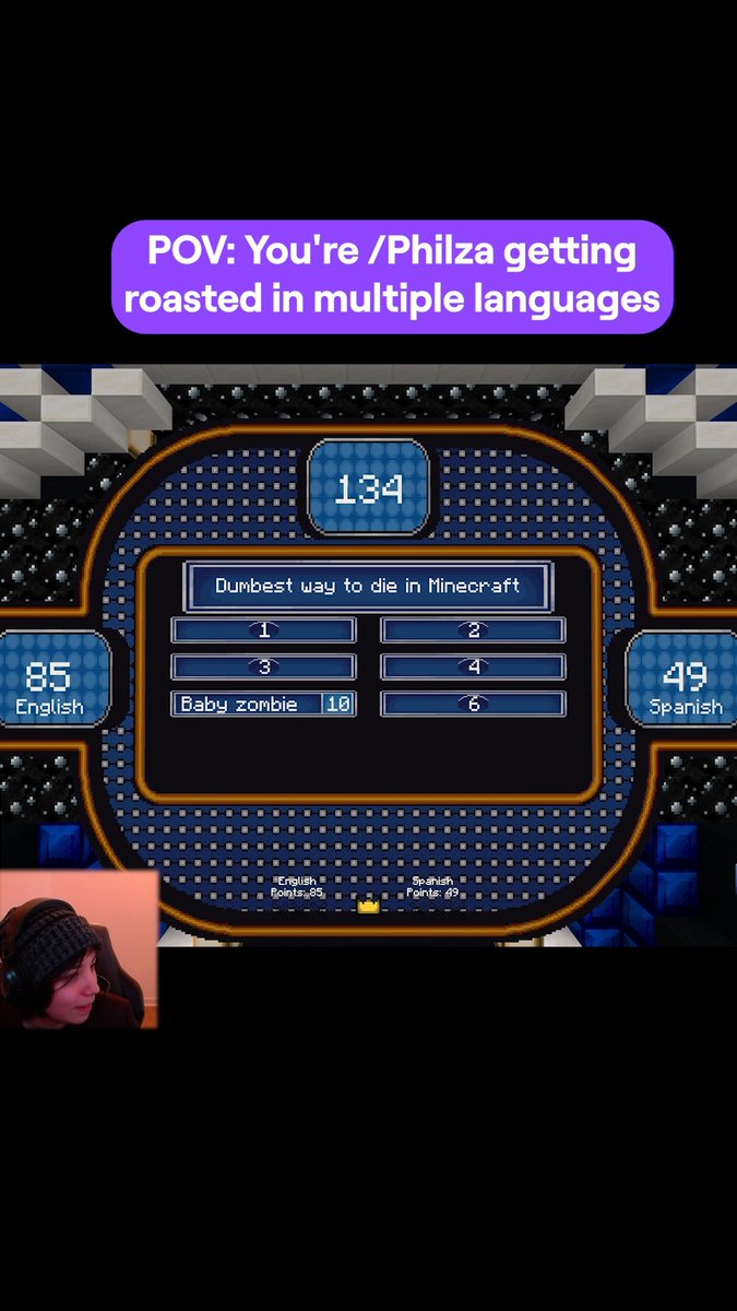 You can learn a lot on Quackity's International Gameshow, huh Ph1LzA? Tag a streamer you’d wanna see in the next episode. 👇 ¡Se puede aprender mucho en el Gameshow Internacional de Quackity, ¿no Philza? Etiqueta a un streamer que te gustaría ver en el próximo episodio. 👇