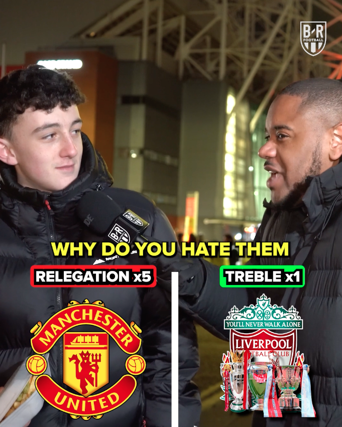 Manchester United fans would rather get relegated than watch Liverpool lift three trophies 😬 (w/Miles 🫰🏾🇬🇭)