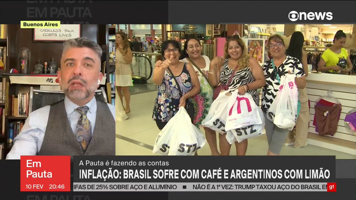 O Brasil sofre com o café, e a Argentina, com o limão. A inflação também está pesando o bolso dos argentinos, que estão preferindo fazer compras no Brasil. Saiba mais com Ariel Palacios. ➡ Assista ao #EmPauta: #GloboNews