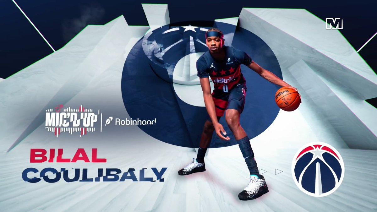 There are a few French 🇫🇷 players in the house for Heritage Night, so Bilal Coulibaly is back on the mic! Tonight's Washington Wizards Mic'd Up is presented by Robinhood 🗣️