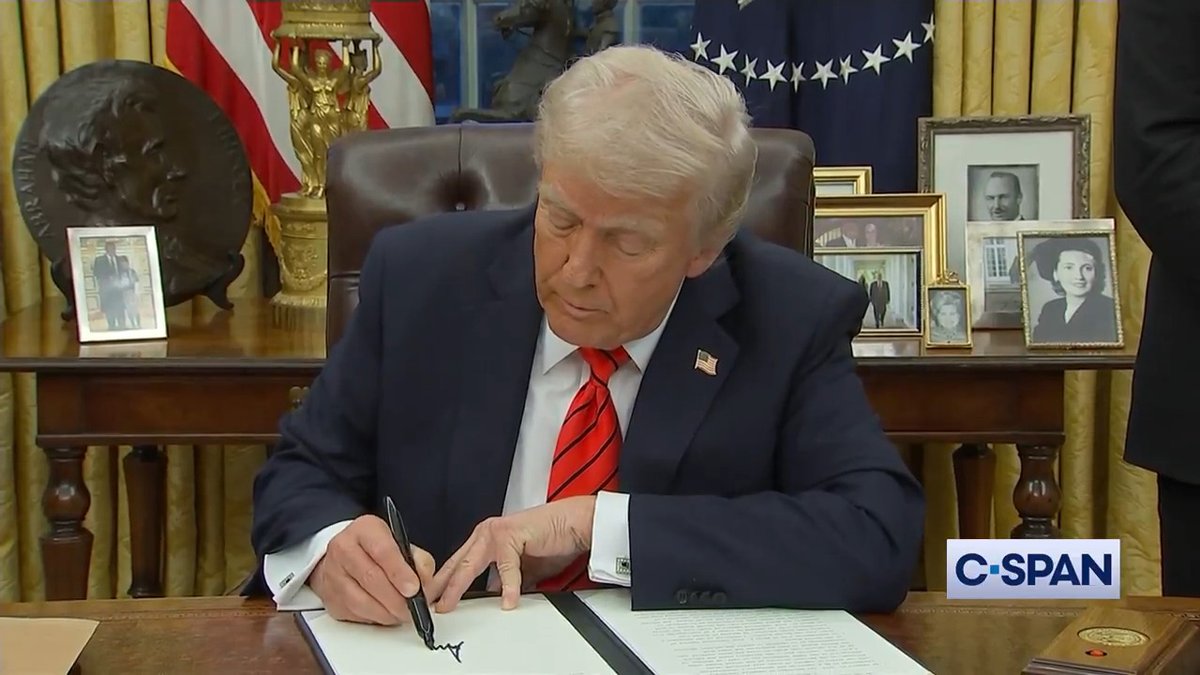 President Trump signs an executive order to impose 25% tariffs on all steel and aluminum imports to the U.S.: "It’s a big deal. This is the beginning of making America rich again."
