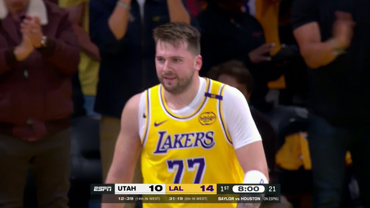 LUKA'S FIRST BUCKET AS A LAKER 🔥