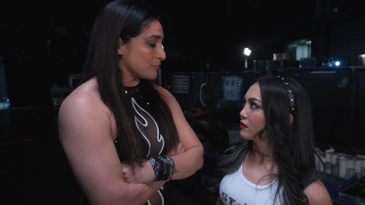 EXCLUSIVE: Roxanne Perez is hyped up for her big weekend but Raquel Rodriguez lets Perez know she is no match for her. #WWERaw