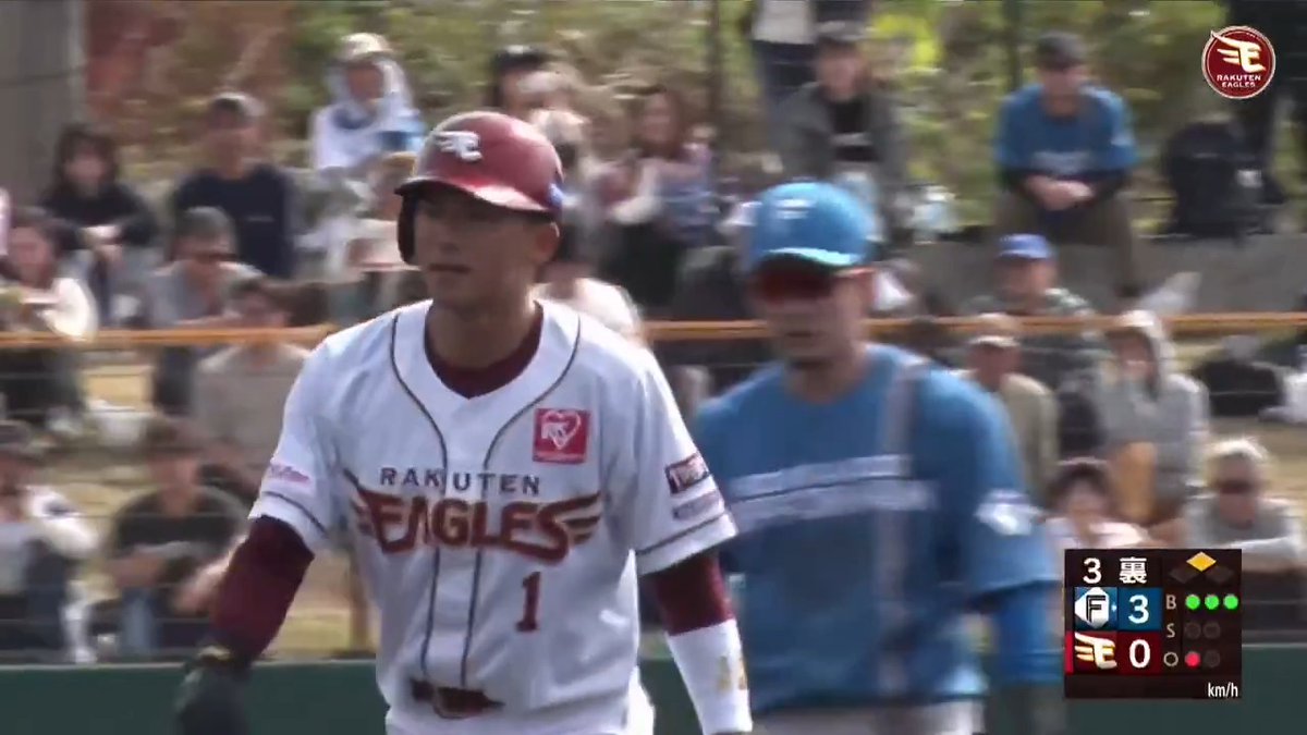 ドラフト1位ルーキー東北楽天 #宗山塁 選手の2打席目は四球！ そして透かさず走って盗塁成功💪 #RakutenEagles #タイヤはフジスプリングキャンプ2025 👇ライブ配信はこちら