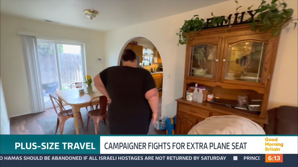 Plus-sized travel campaigner Jae’lynn Chaney is calling on airlines to allow bigger passengers an extra seat, free of charge. @noel_phillips reports.
