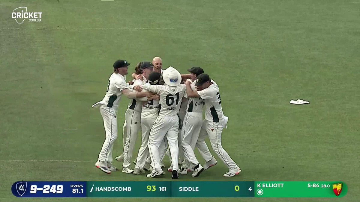 6️⃣ wickets for Kieran Elliott and Tasmania win a #SheffieldShield thriller by 20 runs! Scorecard: