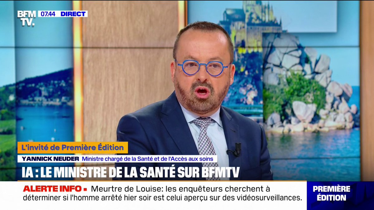 Pour le ministre de la Santé, Yannick Neuder, l'IA doit permettre "une meilleure prise en charge des patients et rendre du temps aux soignants"