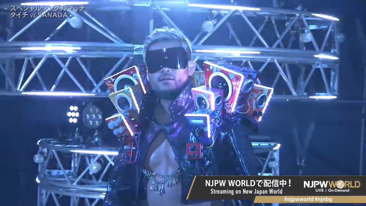 SANADA "New costume🎸🔈" Sign up Now & Stay tuned to #NJPW #njpwworld #njnbg