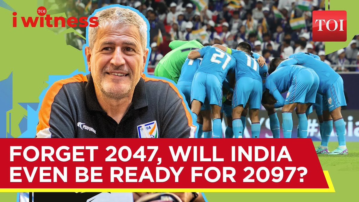 #IWitness | Forget about 2047, will India even be ready for 2097? As Head Coach of Indian national football team, #ManoloMarquez says he has found talent in India in Under-13, Under-15 and Under-17 on par with Spanish football players but after that it’s a whole different story. “I know what’s going to happen in 2027 in terms of football schedule in Europe. Here I don’t know what’s happening next week,” he tells TOI.