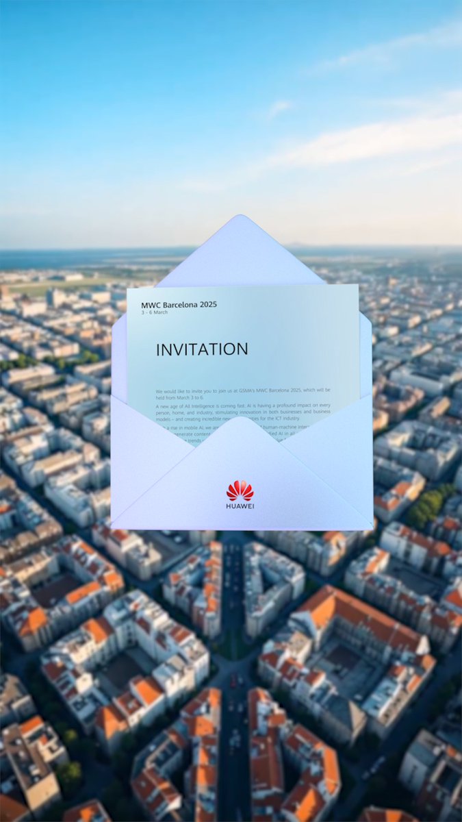 Join us at #MWC25 in Barcelona on March 3-6 to discover cutting-edge 5.5G & AI innovations, best practices in ICT infrastructure and intelligent transformation, and how to unlock new possibilities in the intelligent world: #Huawei #InnovateForImpact
