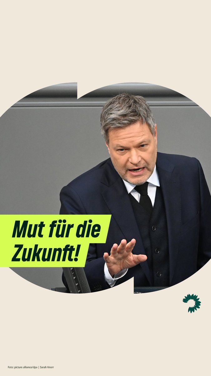 Mut für die Zukunft heißt für uns: Mut für #Klimaschutz! Robert Habeck erklärt, wie wir die Zukunft gestalten können 👇