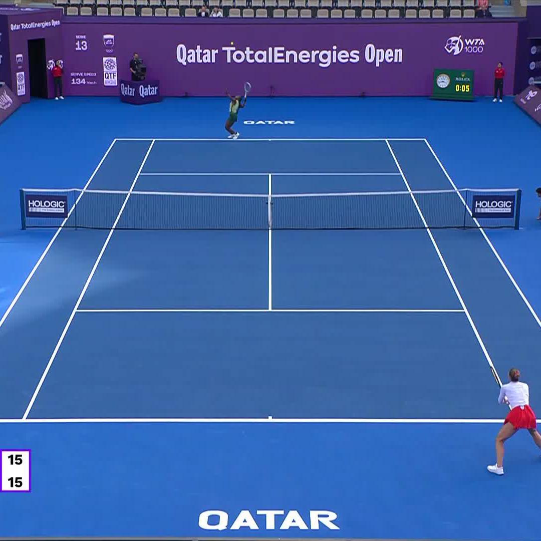 World-class volley 🤩 Coco Gauff | #QatarTotalEnergiesOpen