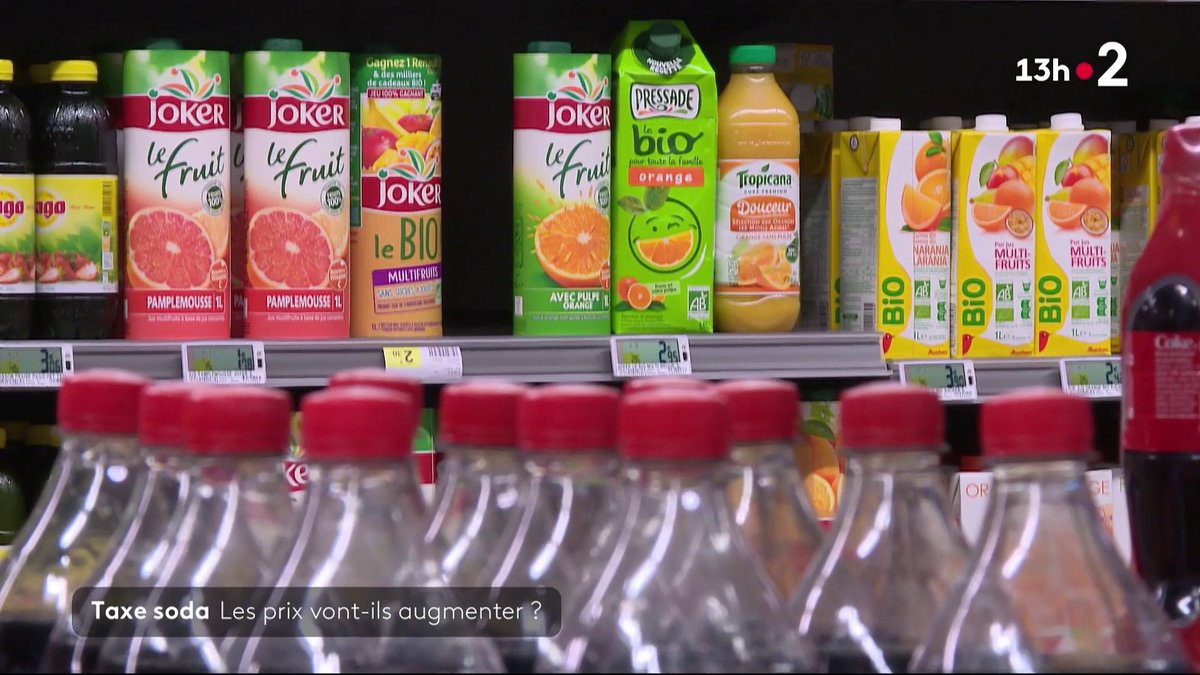 Selon le nouveau budget de la Sécurité sociale en passe d'être adopté, la taxe soda est désormais censée rapporter près de 800 millions d'euros par an. La filière dénonce une injustice criante et menace de répercuter les coûts sur les consommateurs. #JT13h