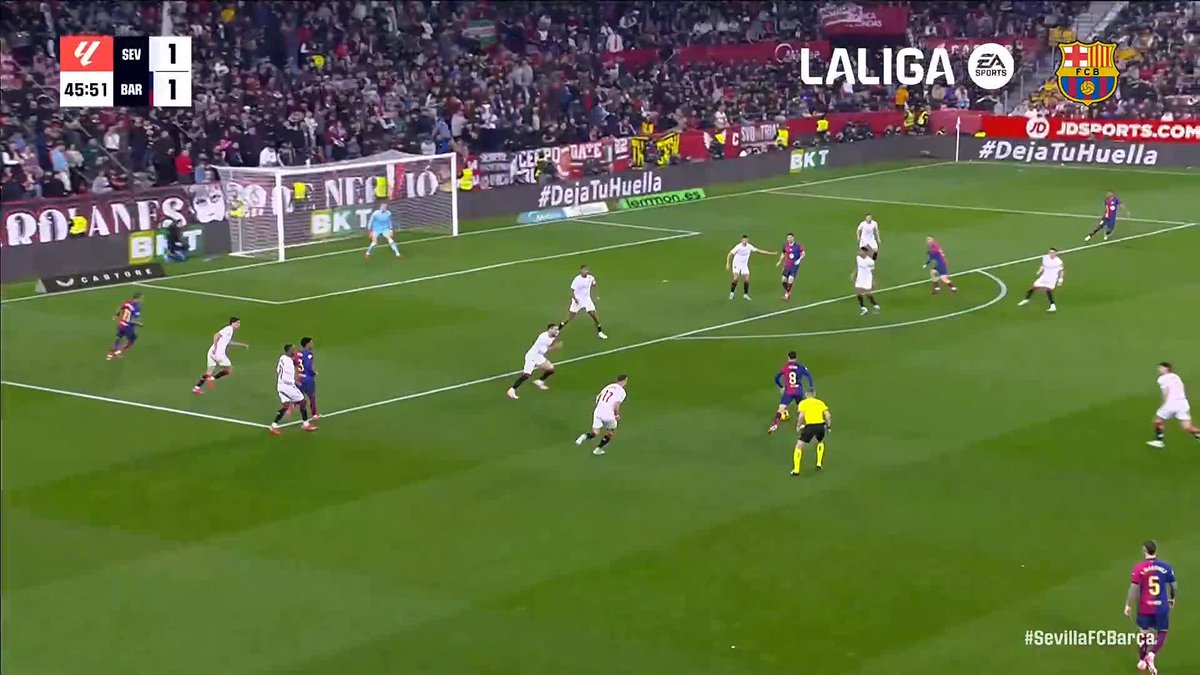 Pedri's pass, Fermín's finish. The perfect combo. 😍 #SevillaBarça | #LaLigaHighlights