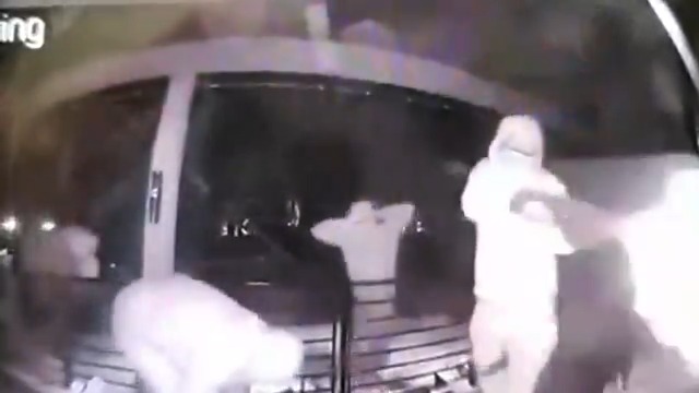 WATCH: Another video of the armed home invasion in New Brunswick. Intruders appear to use firearms to gain entry to the home and repeatedly shout "Police!" One intruder is seen heading down a hallway when 2-3 gun shots are heard, the other intruders react and escape. ⤵️ #cdnpoli