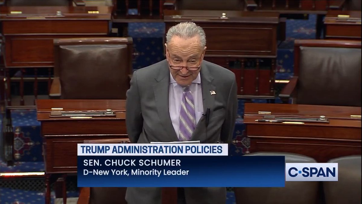 The salt is flowing from Chuck Schumer "When the courts speak, Donald Trump must accept their judgments"