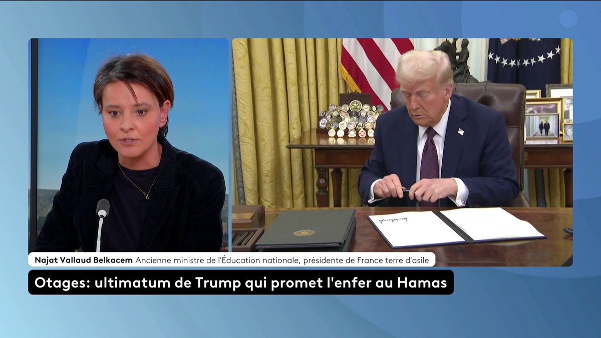 🔴🗣️ "Ce type est un prédateur, un mafieux, un caïd". Vif réquisitoire de Najat Vallaud-Belkacem contre le président américain Donald Trump et ses méthodes de négociation internationale.