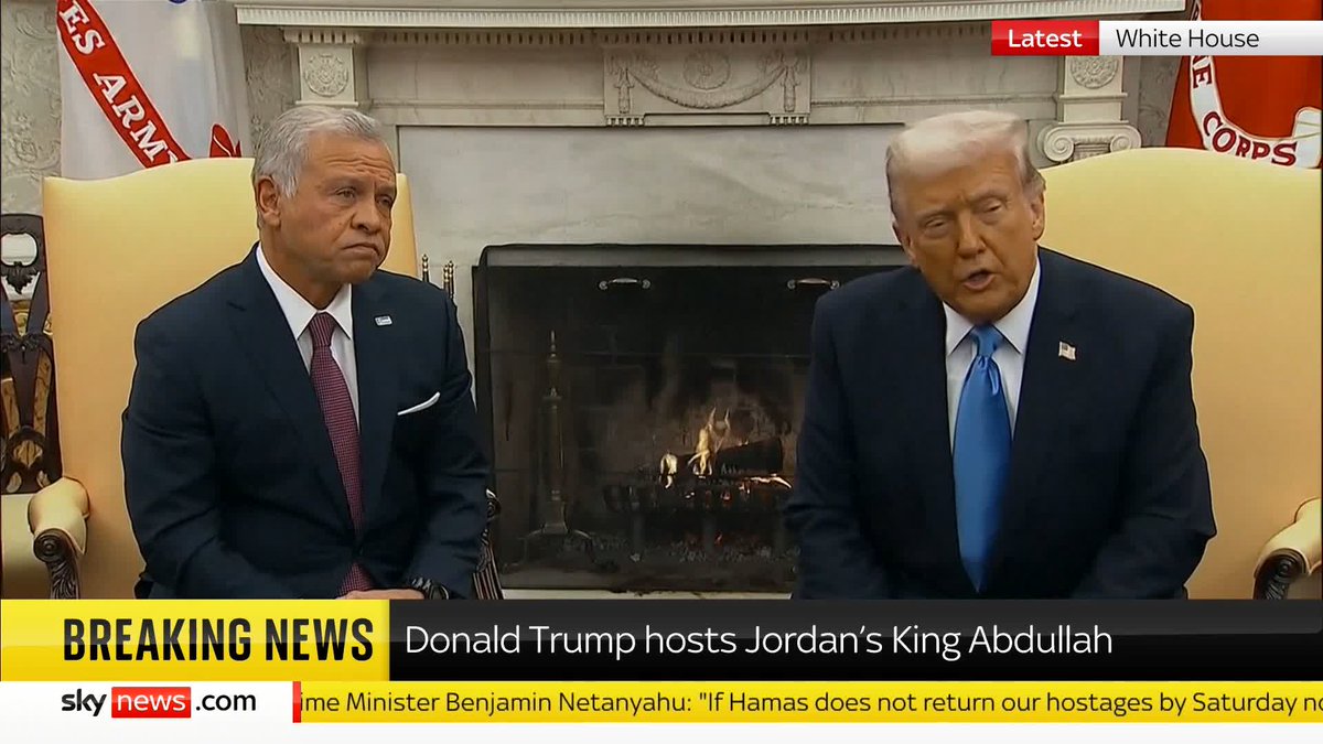 'The Palestinians living in Gaza will be living beautifully in a different location'. US President Donald Trump says he's '99%' sure that the US will 'work something out with Egypt' when it comes to taking in Palestinians from Gaza. 📺 Sky 501, YouTube